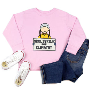 Greta Thunberg Skolstrejkt for Klimatet Youth & Toddler Sweatshirt (Hoodie or Crewneck) - feminist doodles