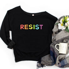 Load image into Gallery viewer, Rainbow Resist Adult Sweatshirt - feminist doodles
