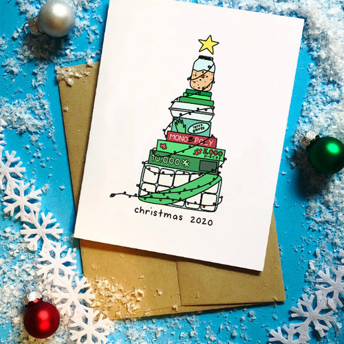 2020 Christmas Tree Holiday Card - feminist doodles