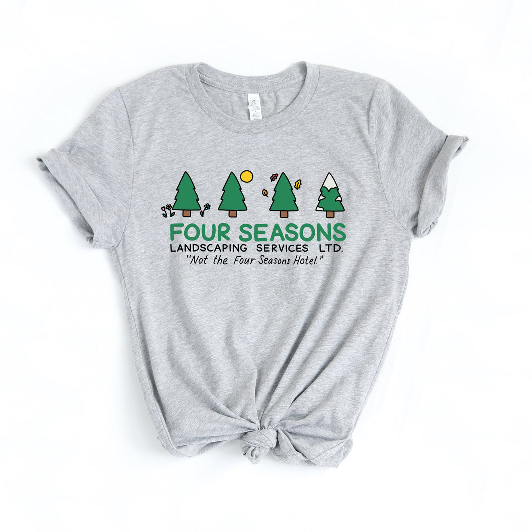 Four Seasons Landscaping Adult T-Shirt - feminist doodles