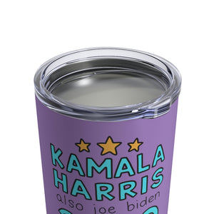 Kamala Harris and Also Joe Biden 2020 10 oz Metal Thermos - feminist doodles