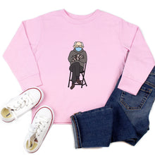 Load image into Gallery viewer, Bernie Sanders Inauguration Mittens Youth &amp; Toddler Sweatshirt (Hoodie or Crewneck) - feminist doodles
