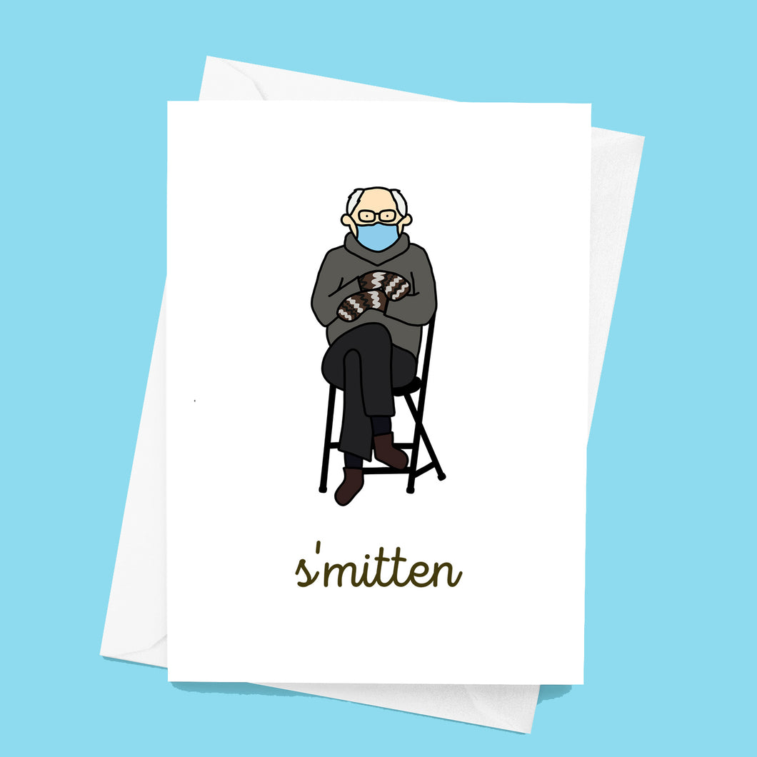 Bernie Sanders Smitten Love / Anniversary Card - feminist doodles