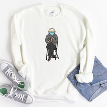 Load image into Gallery viewer, Bernie Sanders Inauguration Mittens Adult Sweatshirt - feminist doodles
