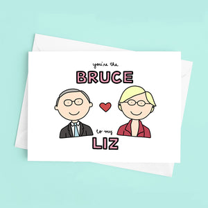 You're the Bruce Mann to My Elizabeth Warren Love / Anniversary Card - feminist doodles