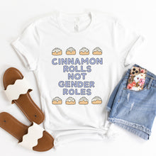 Load image into Gallery viewer, Cinnamon Rolls Not Gender Roles Adult T-Shirt - feminist doodles
