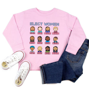 Elect Women Youth & Toddler Sweatshirt (Hoodie or Crewneck) - feminist doodles