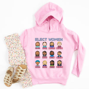 Elect Women Youth & Toddler Sweatshirt (Hoodie or Crewneck) - feminist doodles