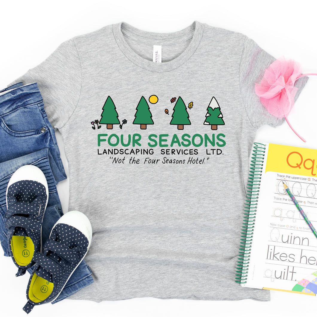 Four Seasons Landscaping Kids' T-Shirt - feminist doodles