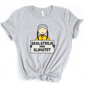 Greta Thunberg Skolstrejk for Klimatet Adult T-Shirt - feminist doodles