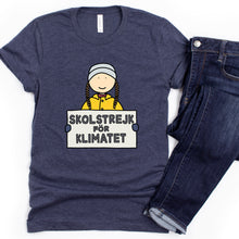 Load image into Gallery viewer, Greta Thunberg Skolstrejk for Klimatet Adult T-Shirt - feminist doodles
