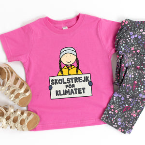 Greta Thunberg Skolstrejk for Klimatet Kids' T-Shirt - feminist doodles