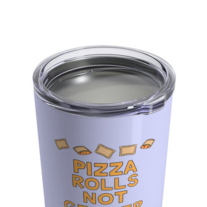 Pizza Rolls Not Gender Roles 10 oz Metal Thermos - feminist doodles