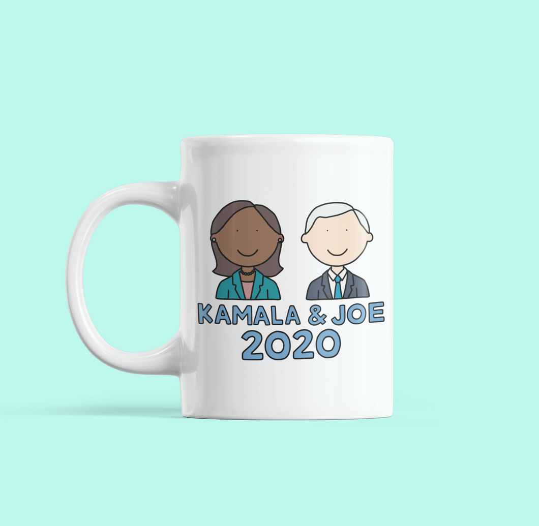 Kamala Harris & Joe Biden 2020 Mug - feminist doodles