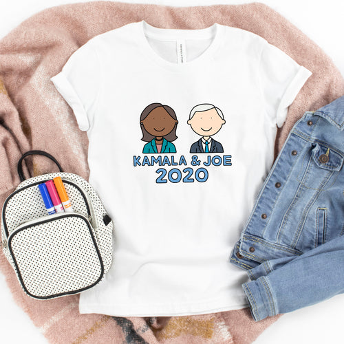 Kamala Harris & Joe Biden 2020 Kids' T-Shirt - feminist doodles