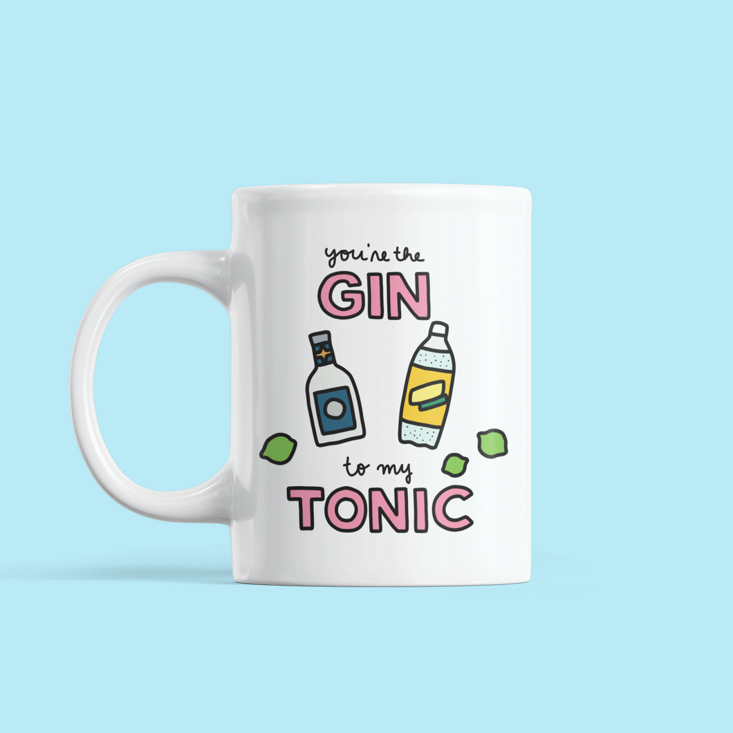 You're the Gin to my Tonic Love / Anniversary Card - feminist doodles