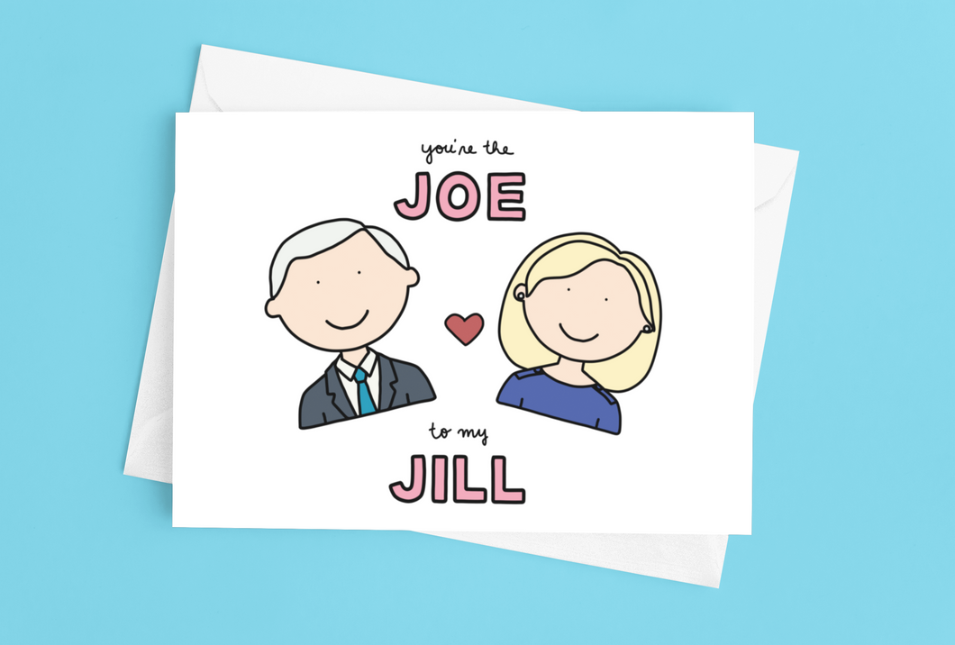 You're the Joe to my Jill Love / Anniversary Card - feminist doodles