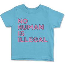 Load image into Gallery viewer, No Human is Illegal Kids&#39; T-Shirt - feminist doodles
