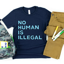 Load image into Gallery viewer, No Human is Illegal Kids&#39; T-Shirt - feminist doodles
