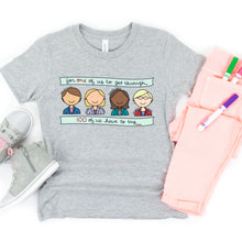 Load image into Gallery viewer, For One of Us to Get Through, One Hundred of Us Have to Try Kids T-Shirt - feminist doodles
