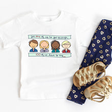 Load image into Gallery viewer, For One of Us to Get Through, One Hundred of Us Have to Try Kids T-Shirt - feminist doodles
