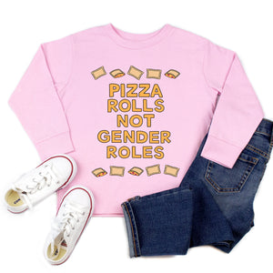 Pizza Rolls Not Gender Roles Youth & Toddler Sweatshirt (Hoodie or Crewneck) - feminist doodles