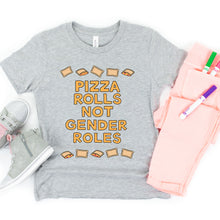 Load image into Gallery viewer, Pizza Rolls Not Gender Roles Kids&#39; T-Shirt - feminist doodles
