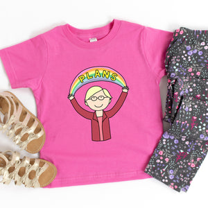 Elizabeth Warren Plans Kids' T-Shirt - feminist doodles