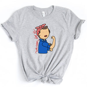 Rosie the Riveter Adult T-Shirt - feminist doodles