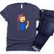 Load image into Gallery viewer, Rosie the Riveter Adult T-Shirt - feminist doodles
