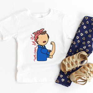 Rosie the Riveter Kids' T-Shirt - feminist doodles