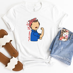 Rosie the Riveter Adult T-Shirt - feminist doodles