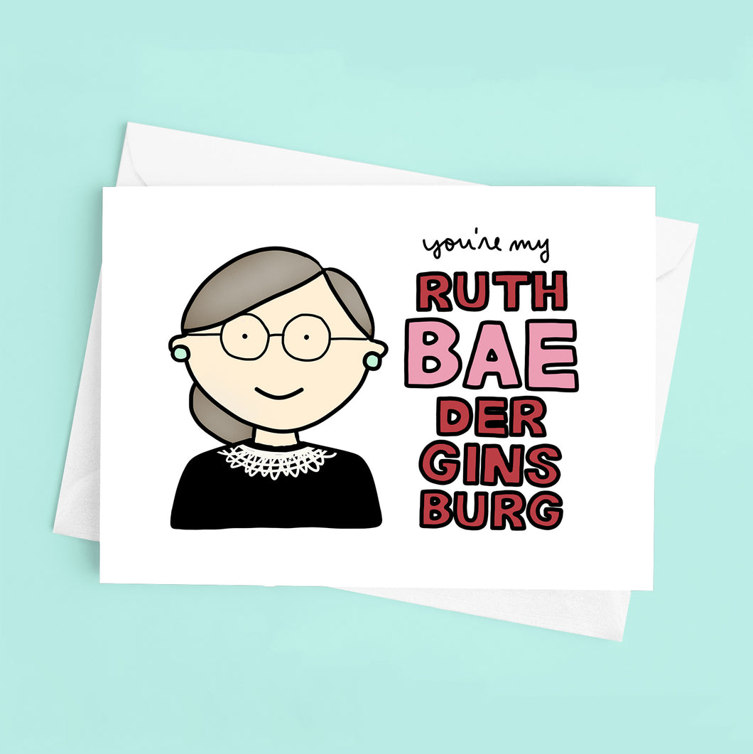 Ruth Bae-der Ginsburg Love / Anniversary Card - feminist doodles