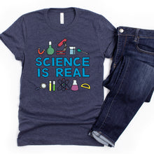 Load image into Gallery viewer, Science is Real Adult T-Shirt - feminist doodles
