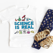 Load image into Gallery viewer, Science is Real Kids&#39; T-Shirt - feminist doodles
