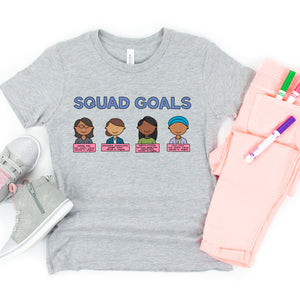 Squad Goals Kids' T-Shirt - feminist doodles