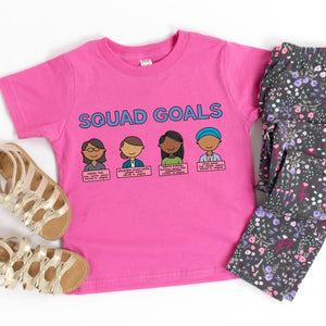 Squad Goals Kids' T-Shirt - feminist doodles