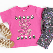 Load image into Gallery viewer, Sushi Rolls Not Gender Roles Kids&#39; T-Shirt - feminist doodles
