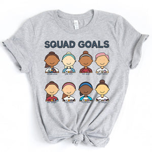 USWNT Squad Goals Adult T-Shirt - feminist doodles