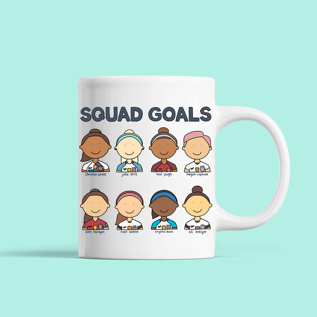 USWNT Squad Goals Mug - feminist doodles